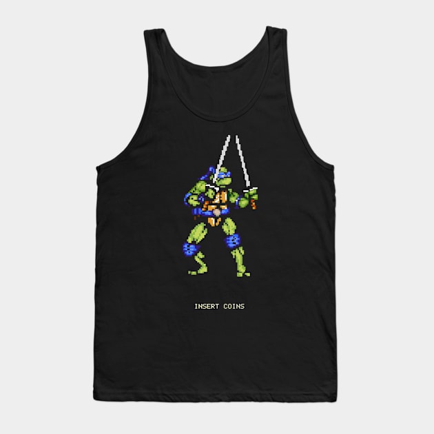 8-Bit Turtle Power Tank Top by ChrisGeocos